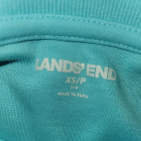Lands' End teal Polo Shirt x-small - Picture 4 of 9